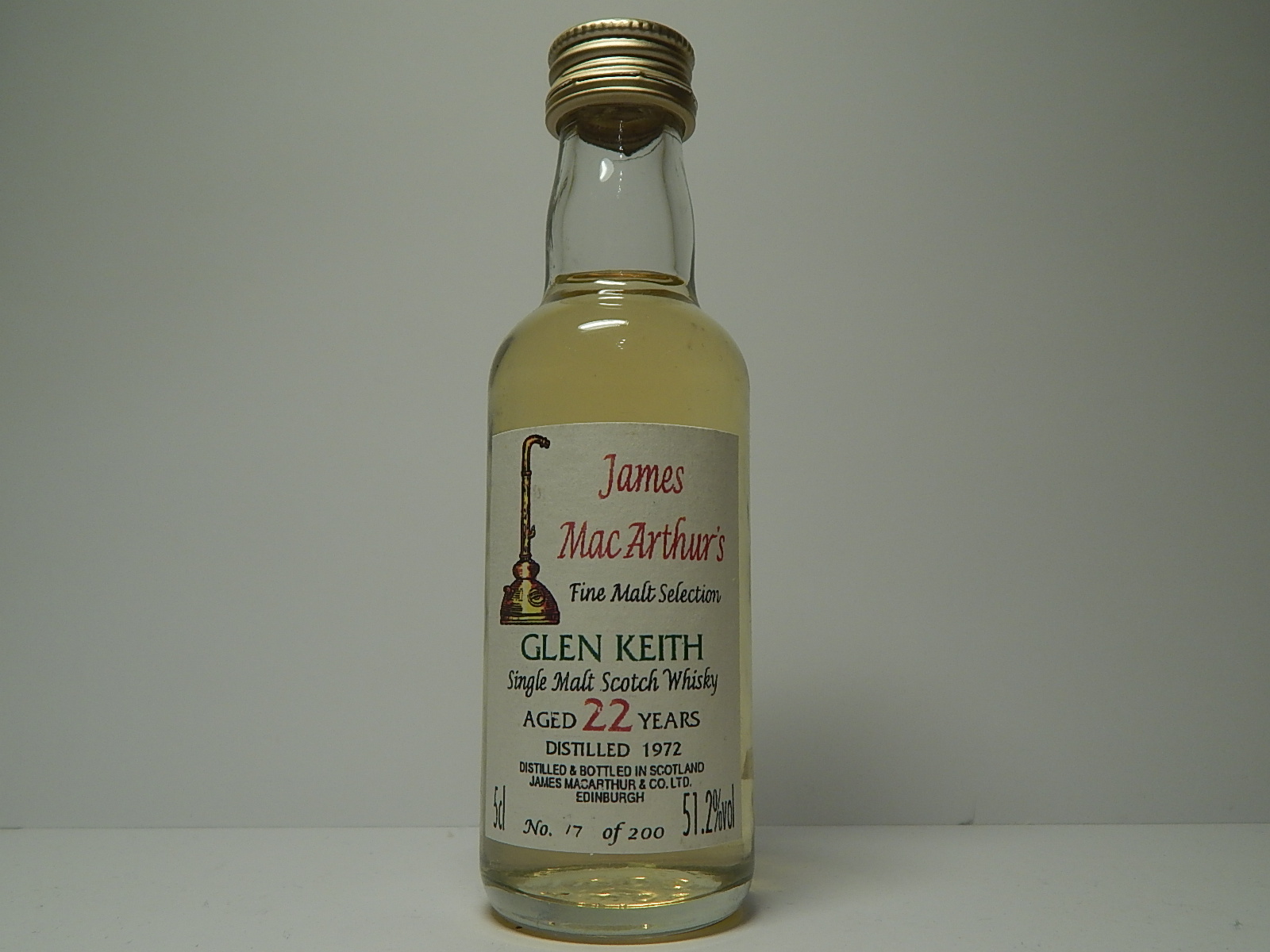 SMSW 22yo 1972 17/200 "James MacArthur´s" 5cl 51,2%vol